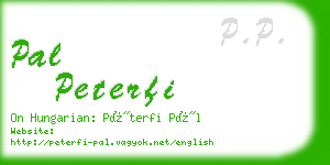 pal peterfi business card